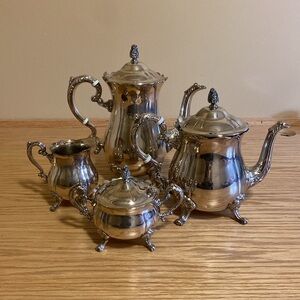 Silver Tea Set - Elegant Silver-Plated Coffee & Tea Accessories